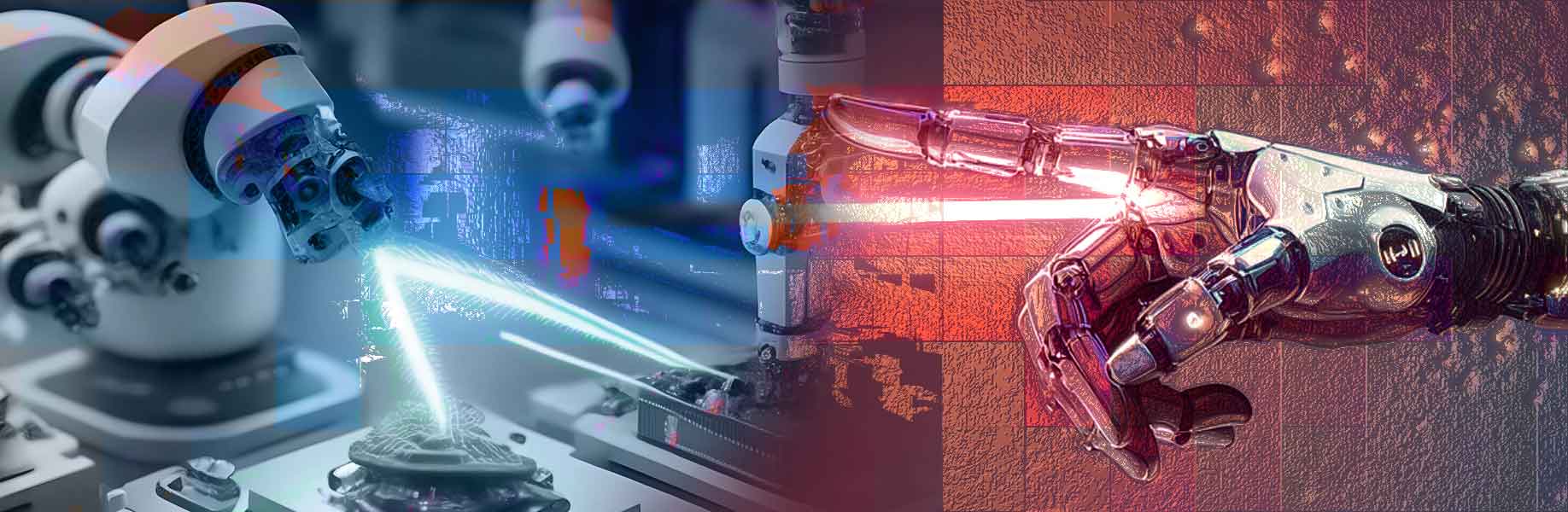 Soft robotic arm controlled by laser beams
