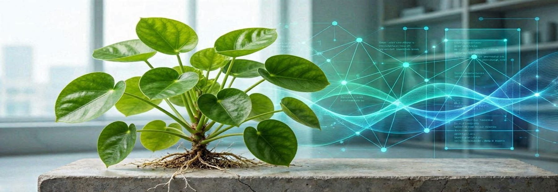 Chinese money plant uses geometry to build its leaves