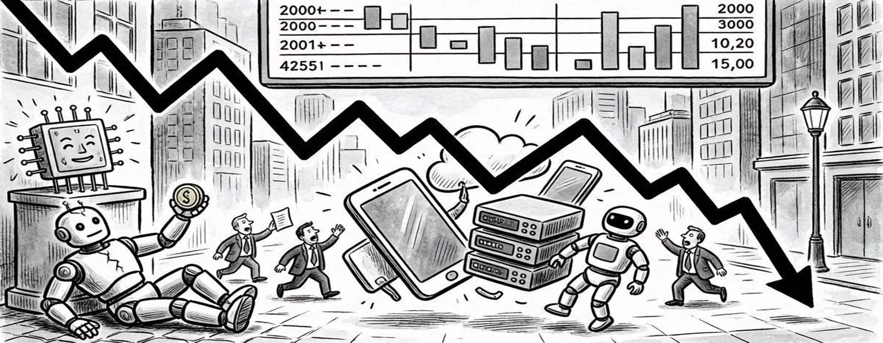 Stocks Fall on Tech Rout, Oil Surge