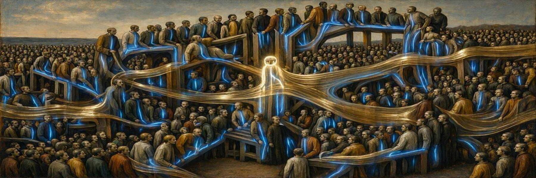 AI Agents Spontaneously Coordinate Beyond Human Scale